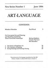 Art-Language New Series No. 1 June 1994