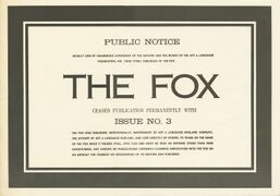 The Fox closure notice