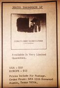 Ad in Not Fade Away Vol.1 No.2, 1977[4]