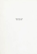 Analytical Art No. 2 June 1972