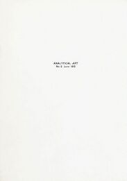 Analytical Art No. 2 June 1972