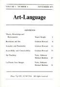 Art-Language Vol. 1 No. 4 (1971)