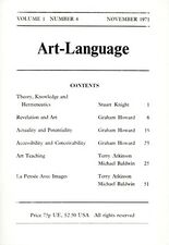 Art-Language Vol. 1 No. 4 November 1971