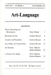 Art-Language Vol. 1 No. 4 November 1971