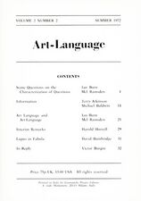 Art-Language Vol. 2 No. 2 Summer 1972