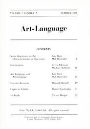 Art-Language Vol. 2 No. 2 Summer 1972