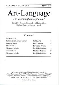 Vol. 1 No. 1 May 1969