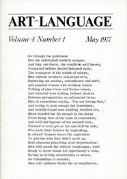 Art-Language Vol. 4 No. 1 May 1977