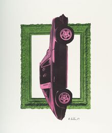 An Albert Oehlen print dated 1989