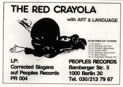 Half-page ad in Spex, October 1982