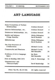 Art-Language Vol. 2 No. 3 September 1973
