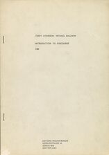Introduction to Discourse 1969