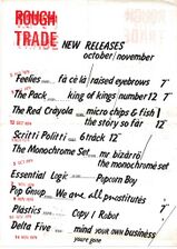 Rough Trade new releases October/November 1979