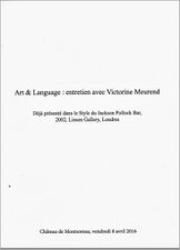 Art & Language: Interview with Victorine Meurend 2016